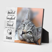 Kattensympathie Aandenken Huisdierherdenking Fotoplaat (Zijkant)