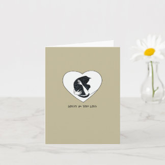 Kattensympathie gevouwen Wenskaart, 4 "x 5.6" Kaart