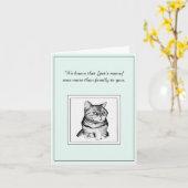 Kattensympathie gevouwen Wenskaart Kaart (Gele Bloem)