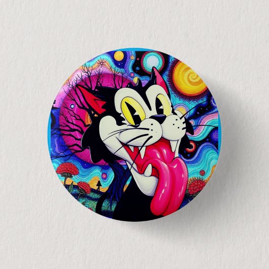 KATTENTEKENFILM RONDE BUTTON 3,2 CM (Voorkant)