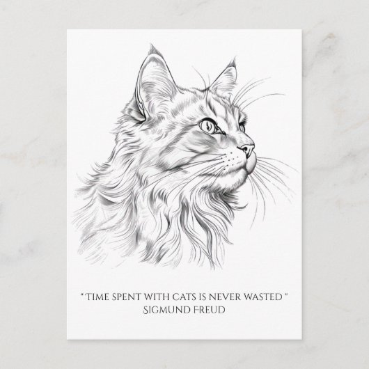 Kattentekening Briefkaart (Voorkant)