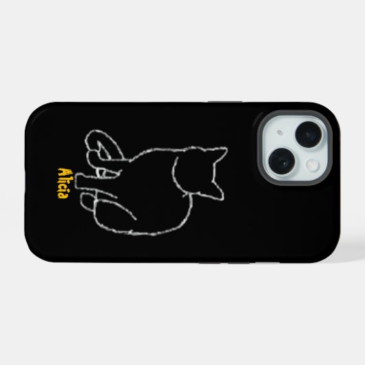  kattentelefoonhoes iPhone 15 case (Achterkant horizontaal)