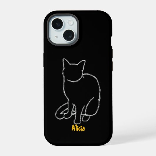  kattentelefoonhoes iPhone 15 case (Achterkant)