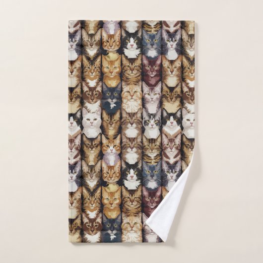 Kattentextuur Bad Handdoek (Handdoek)