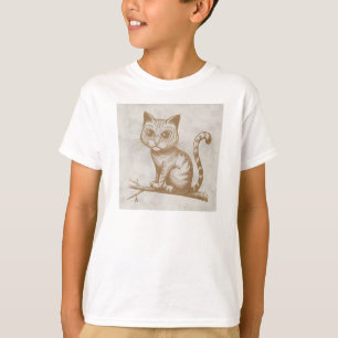 Kattentextuur IN retro 90 design T-shirt