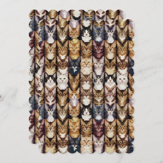 Kattentextuur Kaart (Voorkant / Achterkant)