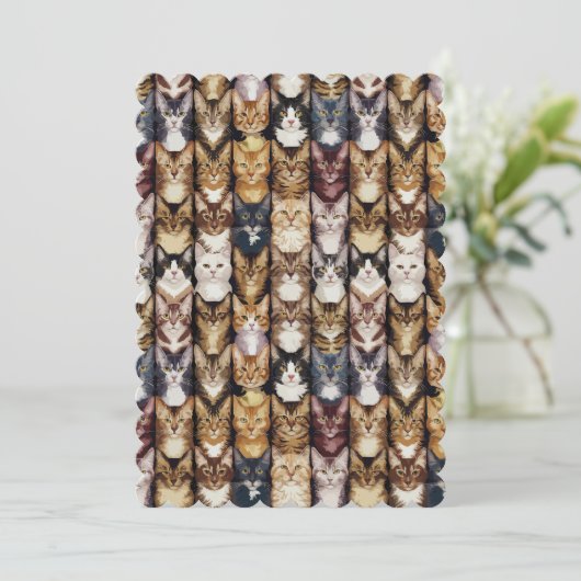 Kattentextuur Kaart (Staand voorkant)