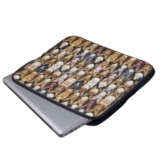 Kattentextuur Laptop Sleeve (Voorkant onderkant)