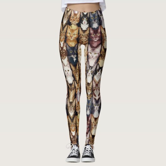Kattentextuur Leggings (Voorkant)
