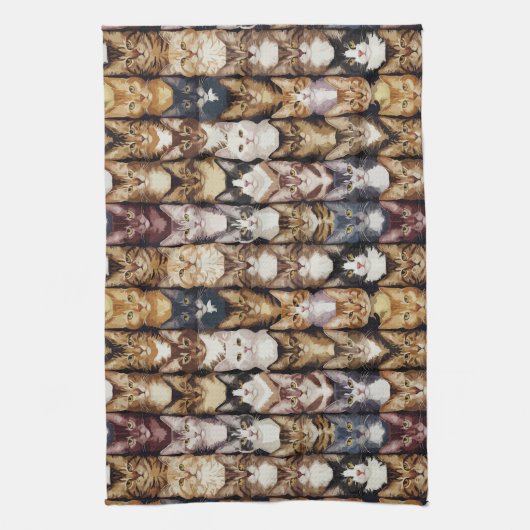 Kattentextuur Theedoek (Verticaal)