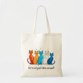 Kattenthema Canvas tas met kleurrijk ontwerp