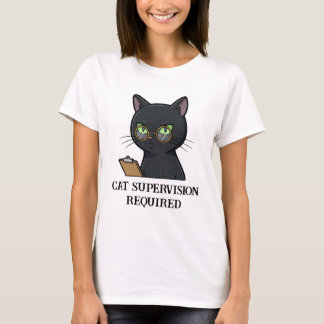 Kattentoezicht vereist grappige kat t-shirt