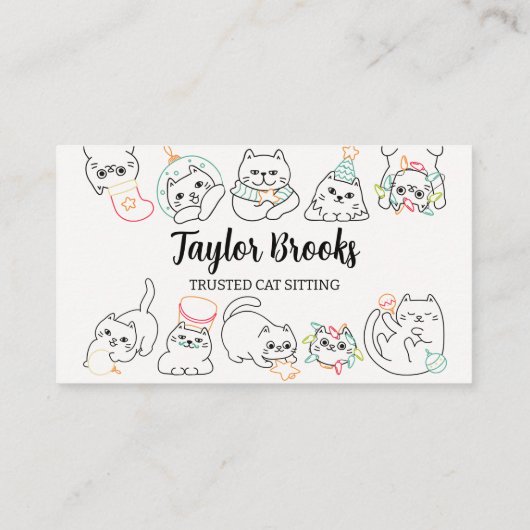 Kattentoonraster Visitekaartje (Achterkant)