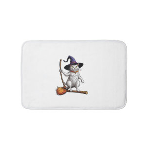 Kattentovenaar Halloween heks Mystieke Kattenliefh Badmat
