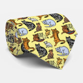 kattentrekpatroon bevestigen stropdas (Opgerold)