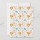 Kattenuitnodigingen voor babyfeestje met mama en p kaart (Achterkant)