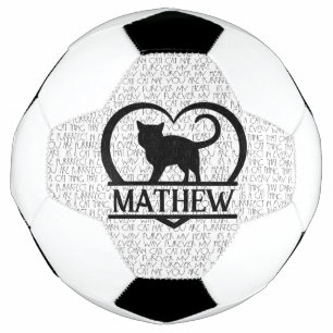 Kattenuitspraken en Silhouet Hart Gespleten Monogr Voetbal