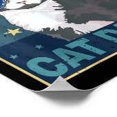 Kattenvader Amerikaanse vlag 4 juli Vaderdag grapp Poster (Hoek)