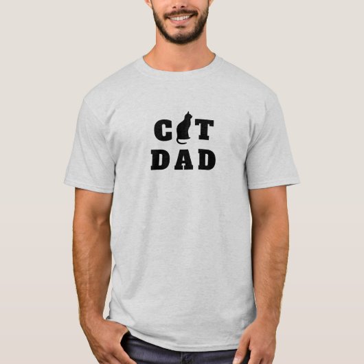 Kattenvader Cute Silhouet T-shirt (Voorkant)