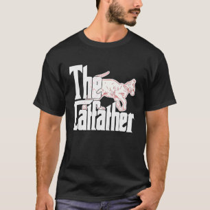 Kattenvader De Kattenvader Kraaie Sphynx Kat Vader T-shirt