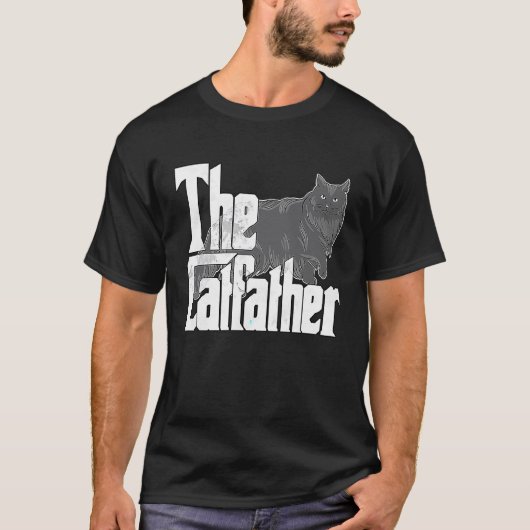 Kattenvader De Kattenvader Maine Coon Kat Vader Ki T-shirt (Voorkant)