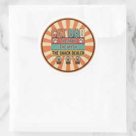 Kattenvader De Man De Mythe De Snackdealer Grappig Ronde Sticker