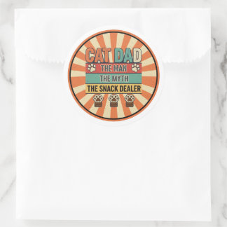 Kattenvader De Man De Mythe De Snackdealer Grappig Ronde Sticker