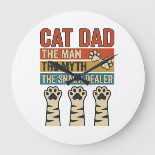 Kattenvader De Snackdealer Vintage Kattenliefhebbe Grote Klok