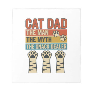 Kattenvader De Snackdealer Vintage Kattenliefhebbe Notitieblok