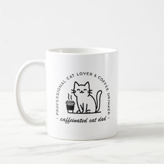 Kattenvader en koffieliefhebbers grappige hipster  koffiemok