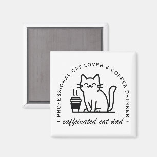 Kattenvader en koffieliefhebbers hipster magneet
