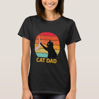 Kattenvader Funny Kattenliefhebber Zwarte Kat High T-shirt