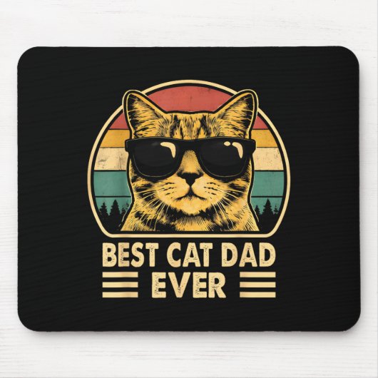 Kattenvader Funny Kattenvader Liefhebber Vaderdag  Muismat (Voorkant)