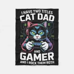 Kattenvader Gamer Grappige Gamer Vader Ik Heb Twee Fleece Deken