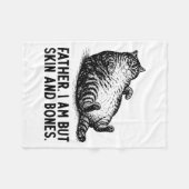 Kattenvader Ik Ben Maar Huid En Botten Fleece Deken (Voorkant (Horizontaal))