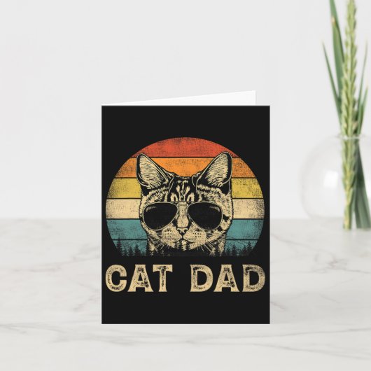 Kattenvader Kattenliefhebbers Papa Vaderdag Kaart (Voorkant)