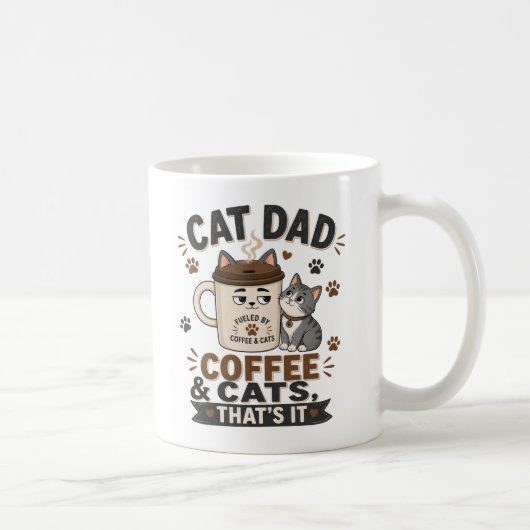 Kattenvader koffie en katten Dat is alles Funny Mo Koffiemok (Rechts)