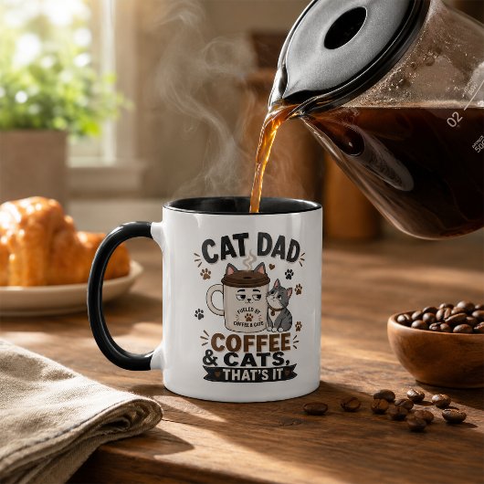 Kattenvader koffie en katten Dat is alles Grappige Mok