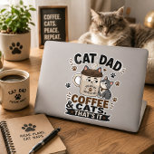 Kattenvader koffie en katten Dat is het Grappige l Sticker