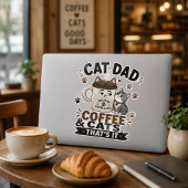 Kattenvader koffie en katten Dat is het Grappige l Sticker
