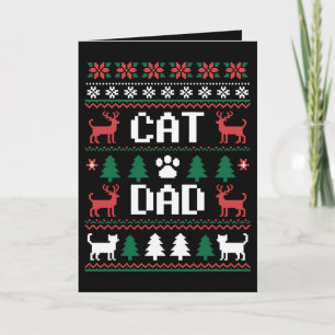 Kattenvader lelijke kersttrui Poot Rendier Kerstmi Kaart
