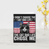 Kattenvader Leven Kies Mij Amerikaanse Vlag Grappi Kaart (Gele Bloem)