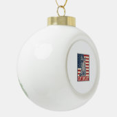Kattenvader Patriottische Kat Vector Design_1 Keramische Bal Ornament (Links)