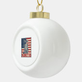 Kattenvader Patriottische Kat Vector Design_1 Keramische Bal Ornament (Rechts)