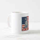 Kattenvader Patriottische Kat Vector Design_1 Koffiemok (Voorkant links)