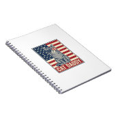 Kattenvader Patriottische Kat Vector Design_1 Notitieboek (Rechterzijde)
