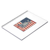 Kattenvader Patriottische Kat Vector Design_1 Notitieboek (Linkerzijde)