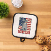 Kattenvader Patriottische Kat Vector Design_1 Pannenlap (Top down)