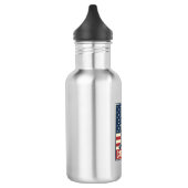 Kattenvader Patriottische Kat Vector Design_1 Waterfles (Links)