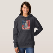 Kattenvader Patriottische Katten Vector Design_1 Hoodie (Voorkant volledig)